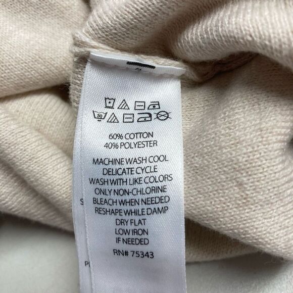 TAHARI Cardigan Ivory/Cream Hooded Long Sleeves Size XL - Picture 11 of 11